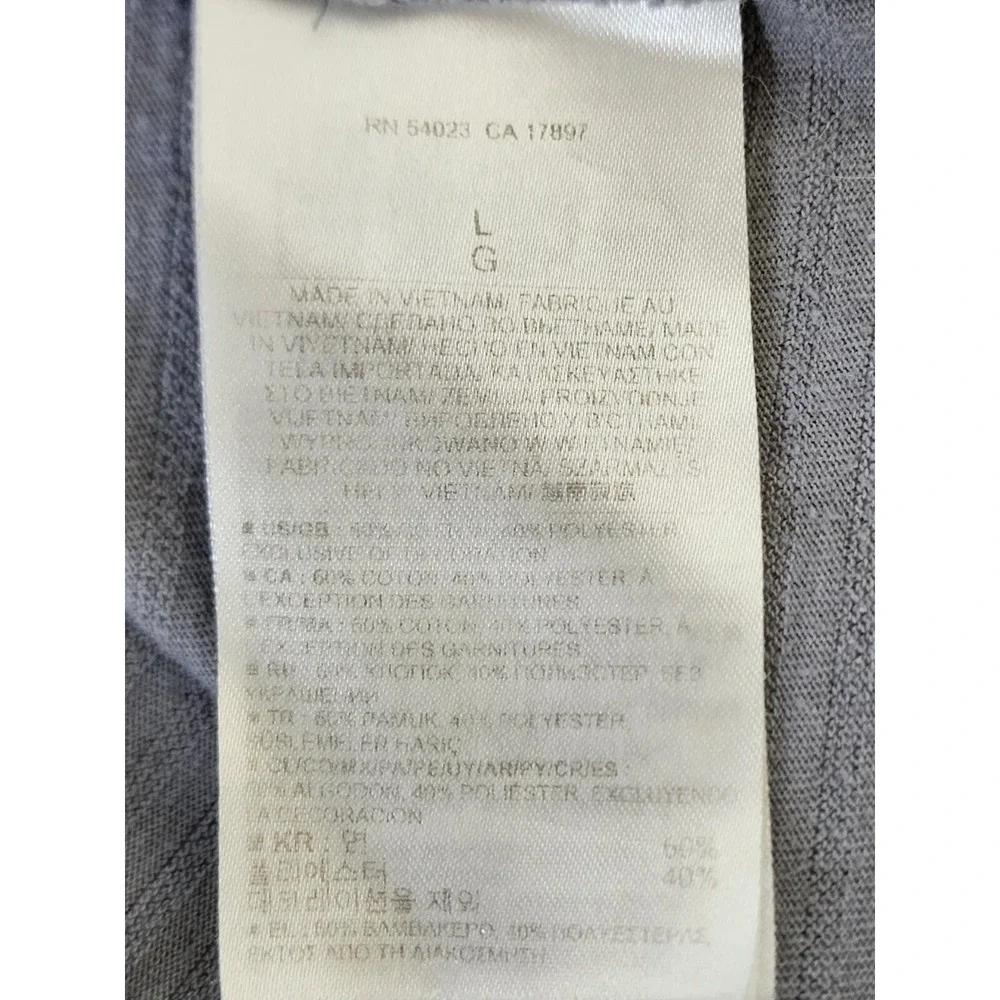Banana Republic Men's Large Gray Polo Shirt‎ Double Pocket Tee